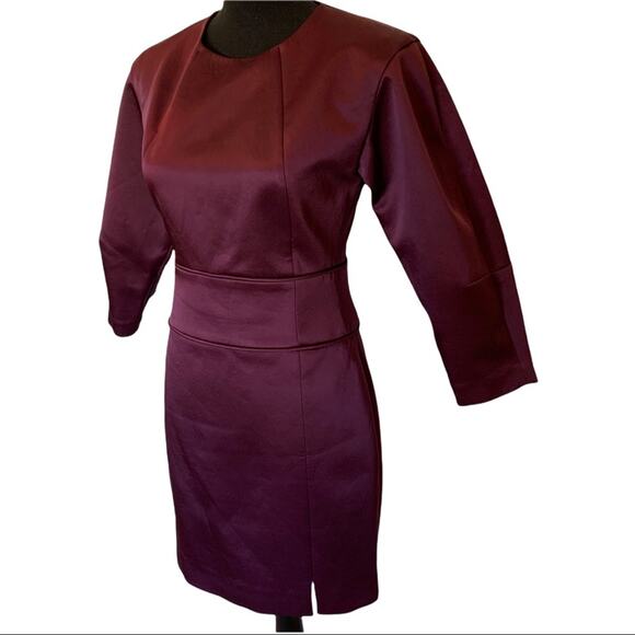 Kate Spade Saturday New York Burgundy Sheath Mini Dress Size 2 Women's - Picture 3 of 8